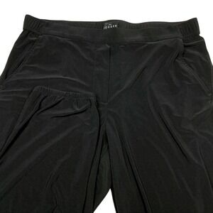 WHITE HOUSE BLACK MARKET The Jogger Black Pants Cropped Elastic Waist Size M